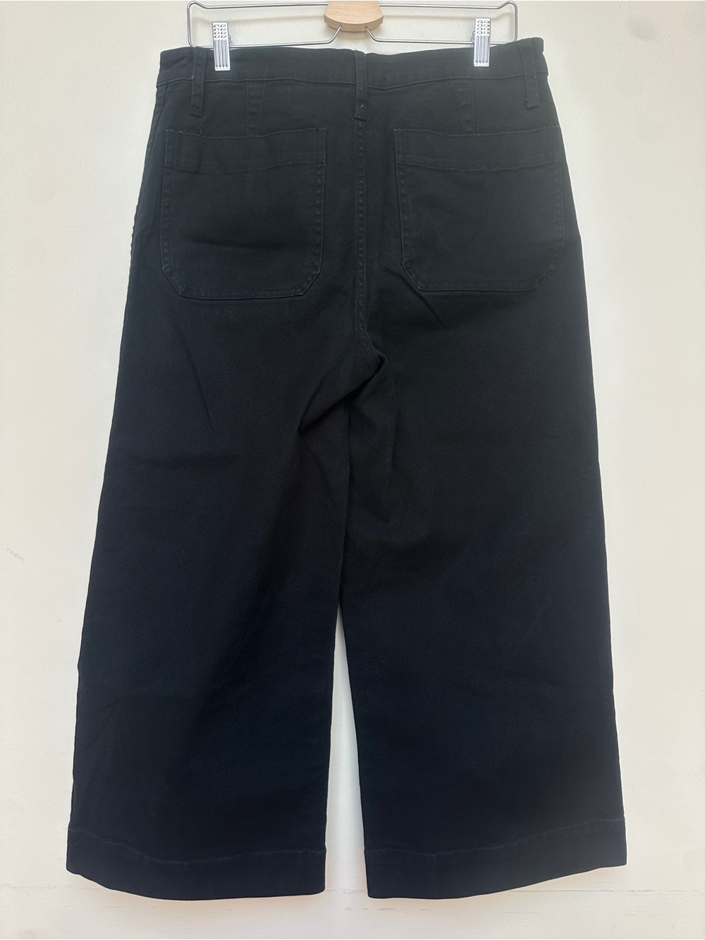 Madewell Emmett Wide Leg Crop Pants Black High Rise Stretch Size 31 - Picture 4 of 11